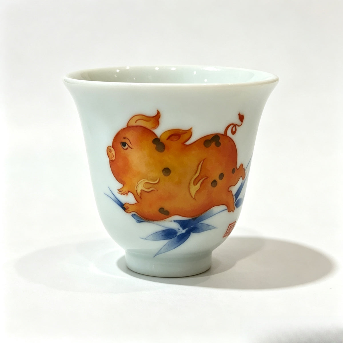 Flying Pig Porcelain Egg Cup II, 40 ml Small Tea Cup angle 5