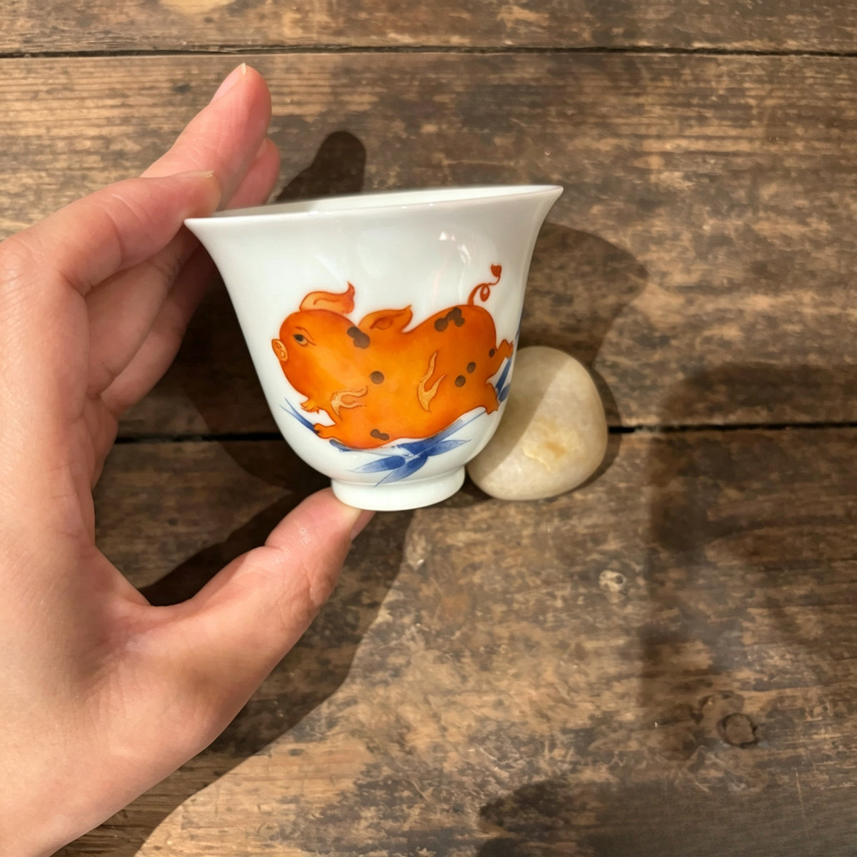 Flying Pig Porcelain Egg Cup II, 40 ml Small Tea Cup angle 8