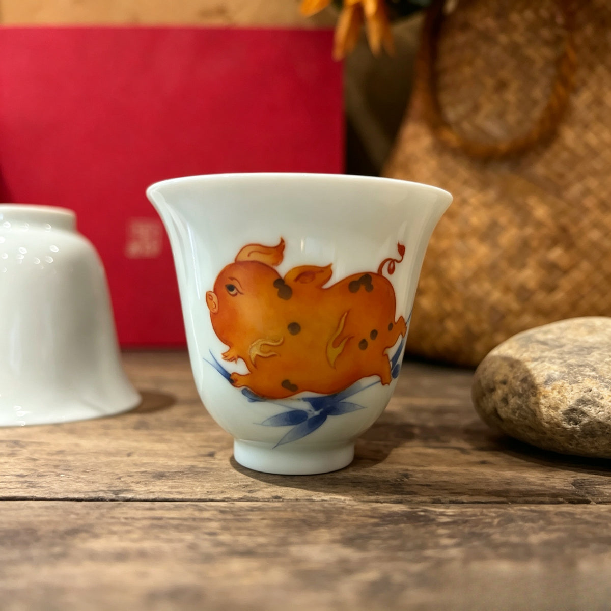 Flying Pig Porcelain Egg Cup II, 40 ml Small Tea Cup angle 11