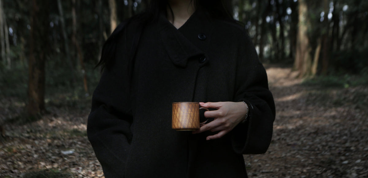 Small Woodgrain Coffee Cup