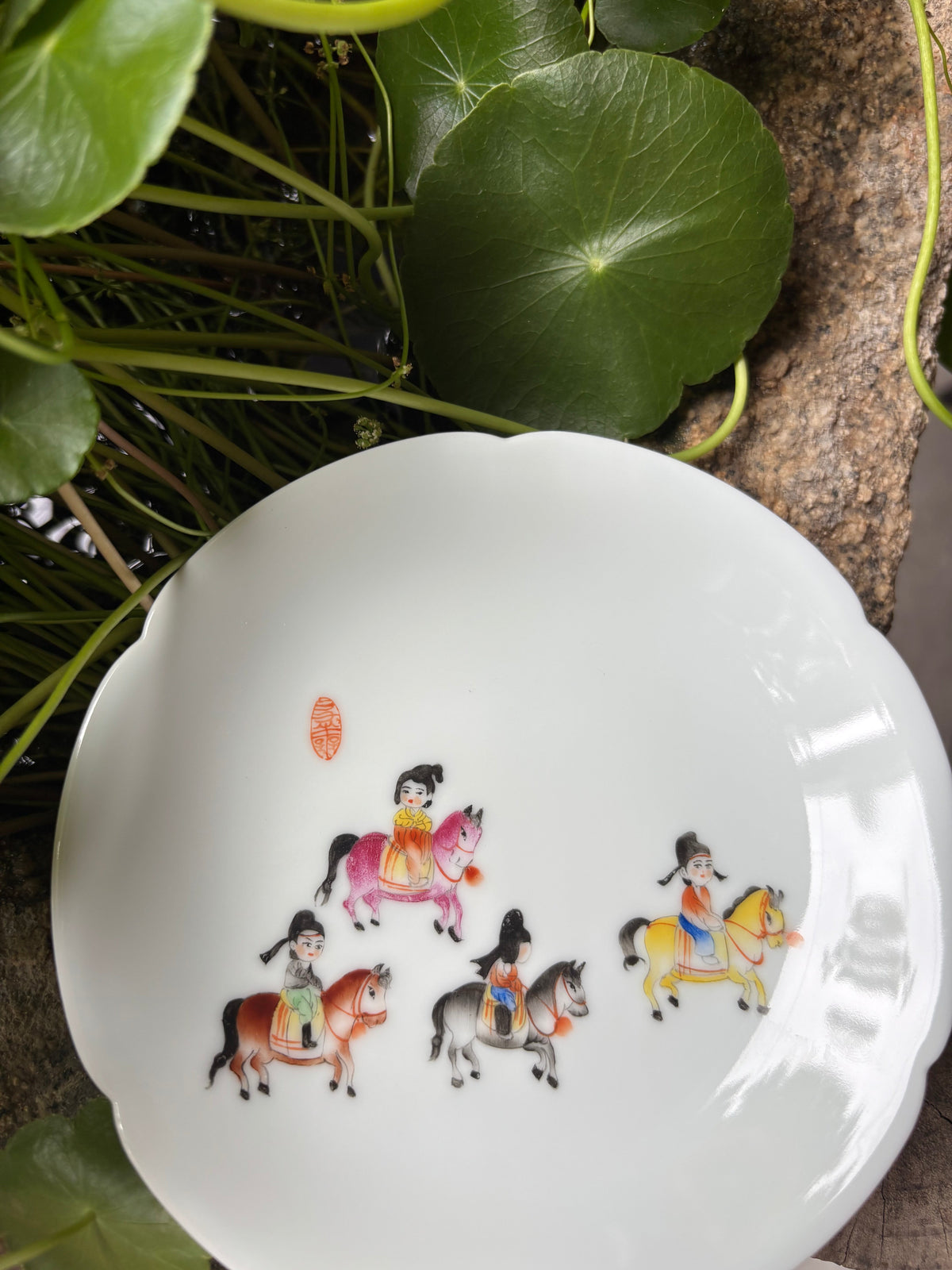Hand-Painted Pony Teapot Tray
