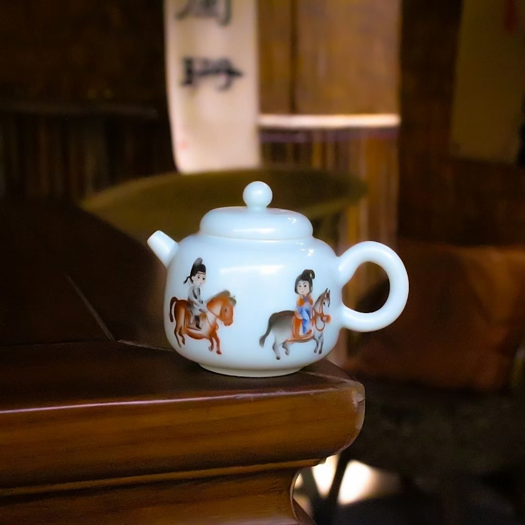 Hand-Painted Pony Teapot