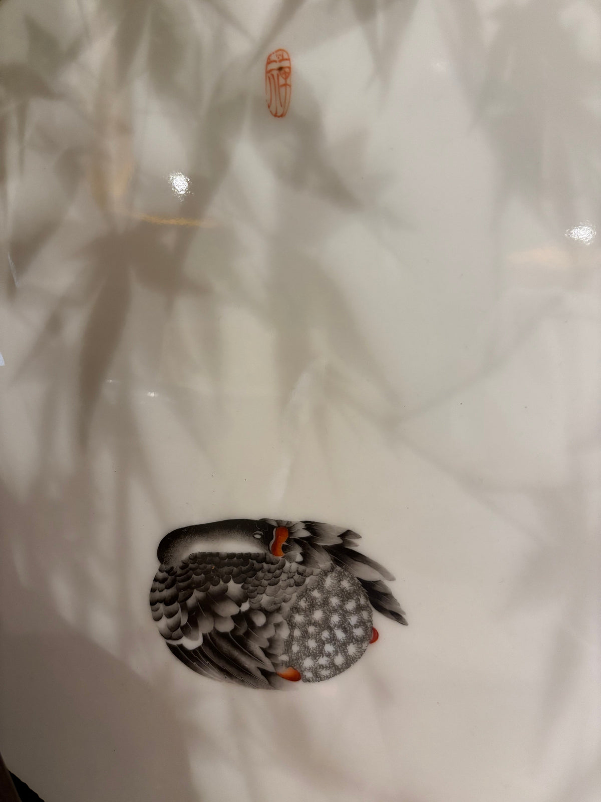 Ink Goose Porcelain Plaque I