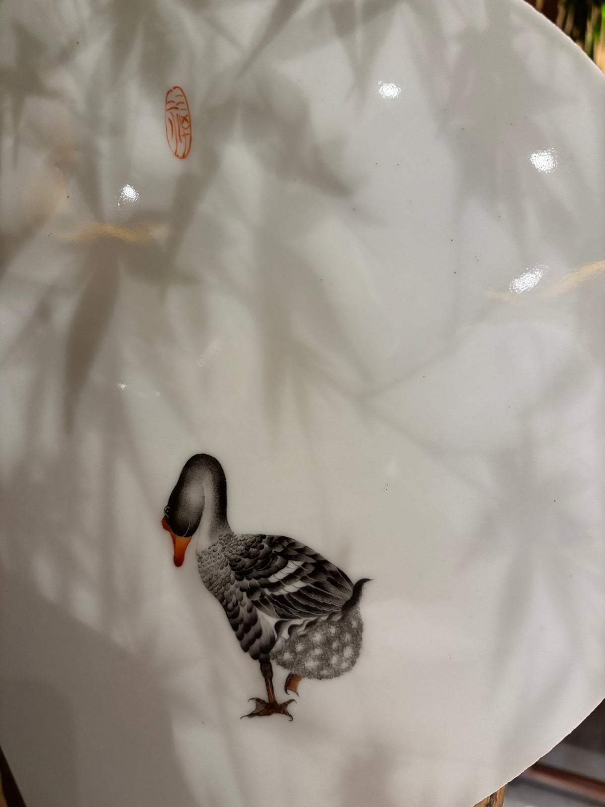 Ink Goose Porcelain Plaque II