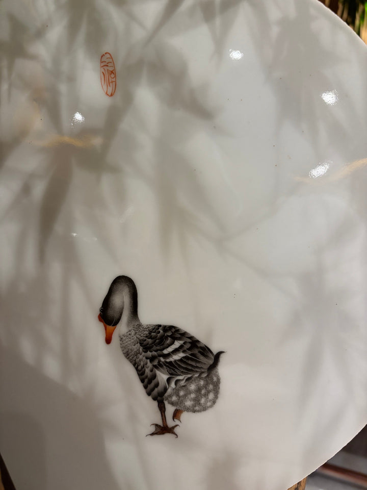 Ink Goose Porcelain Plaque II