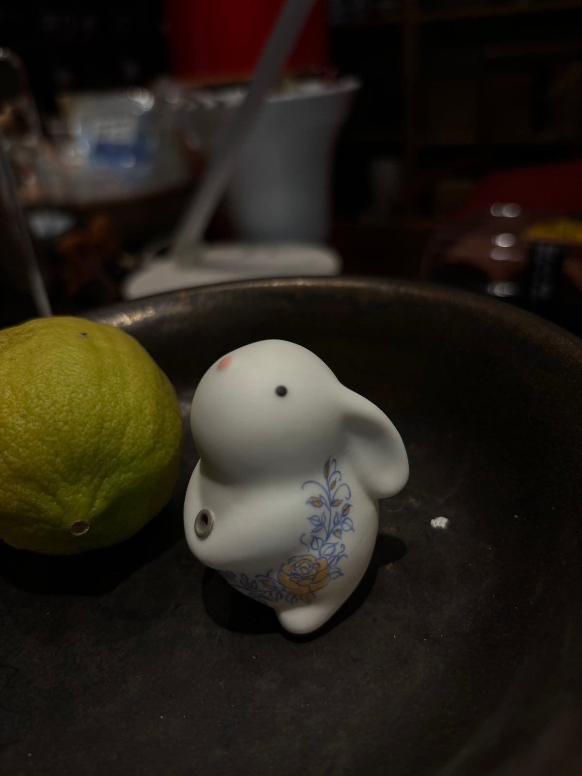 Blue-and-White Rabbit Porcelain Incense Holder for Calm Desk Rituals angle 2