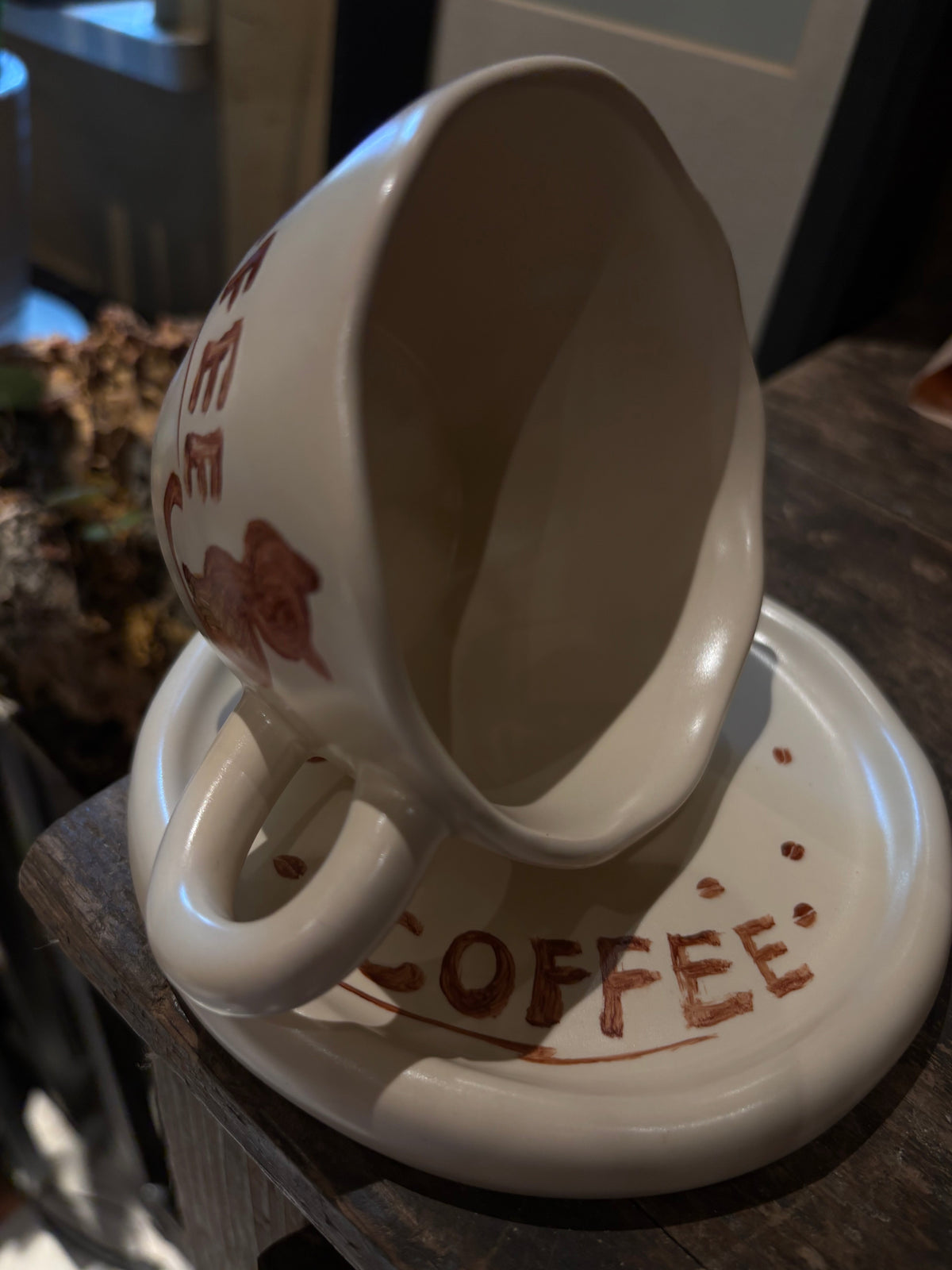 Lonely Cat Porcelain Coffee Cup for Quiet Morning Rituals angle 5