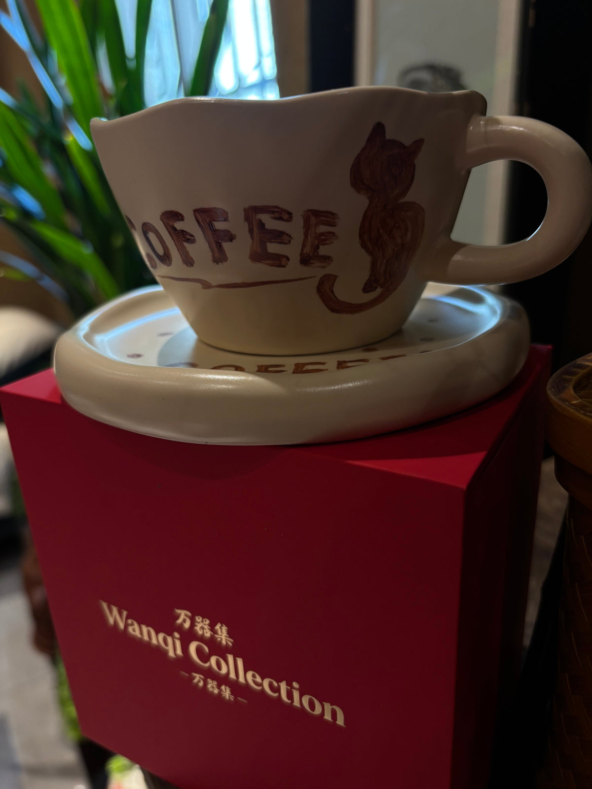Lonely Cat Porcelain Coffee Cup for Quiet Morning Rituals angle 8